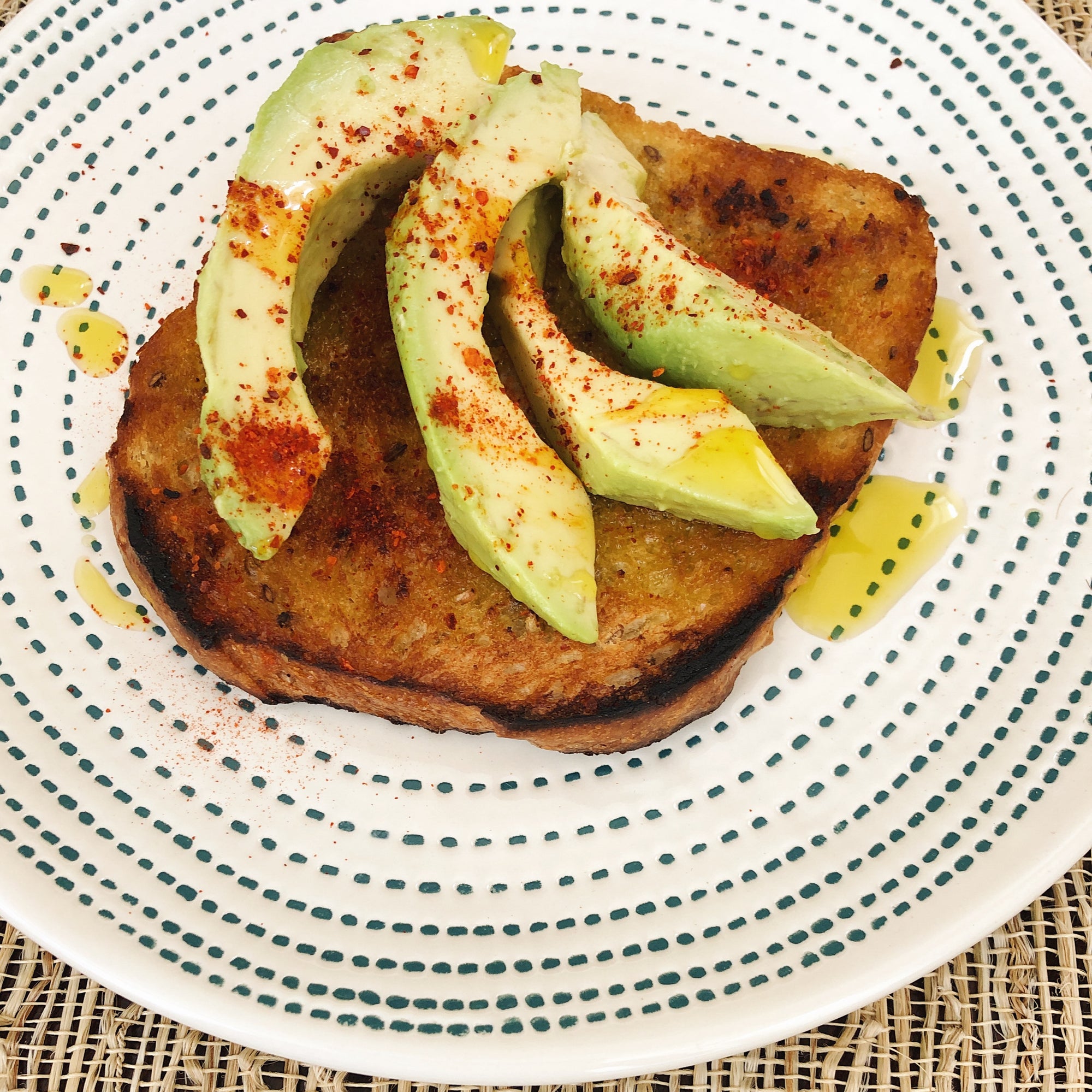 Avocado toast with piment d'espelette