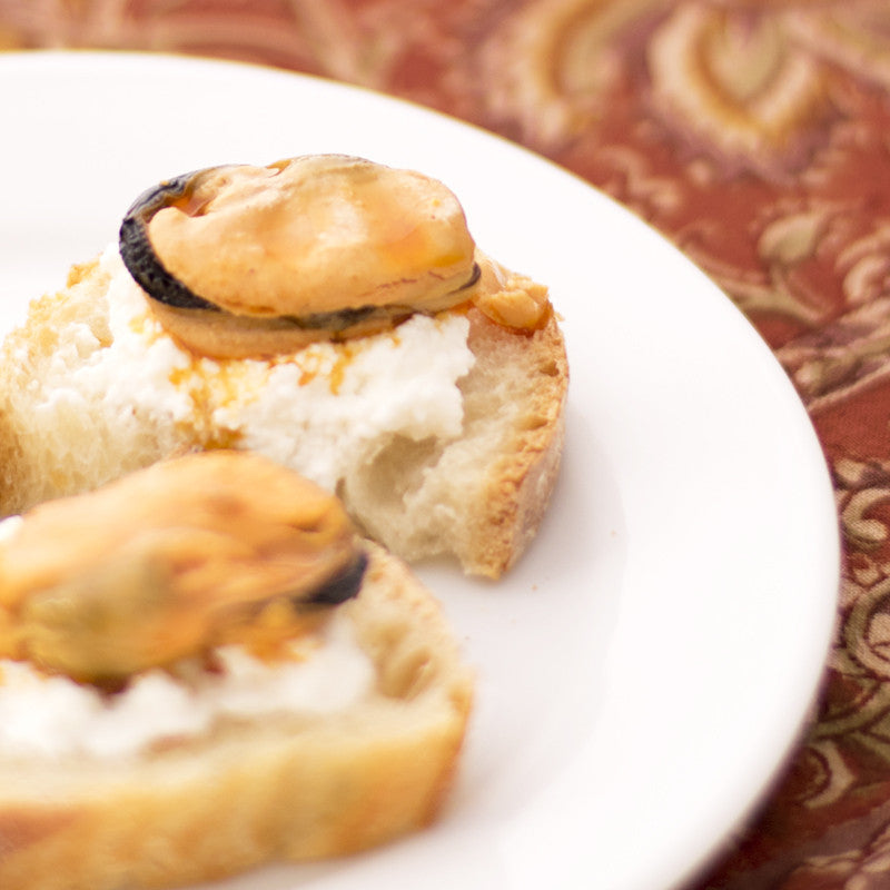 Pintxos Pronto #2: Mussels in Escabeche with Fresh Ricotta Cheese