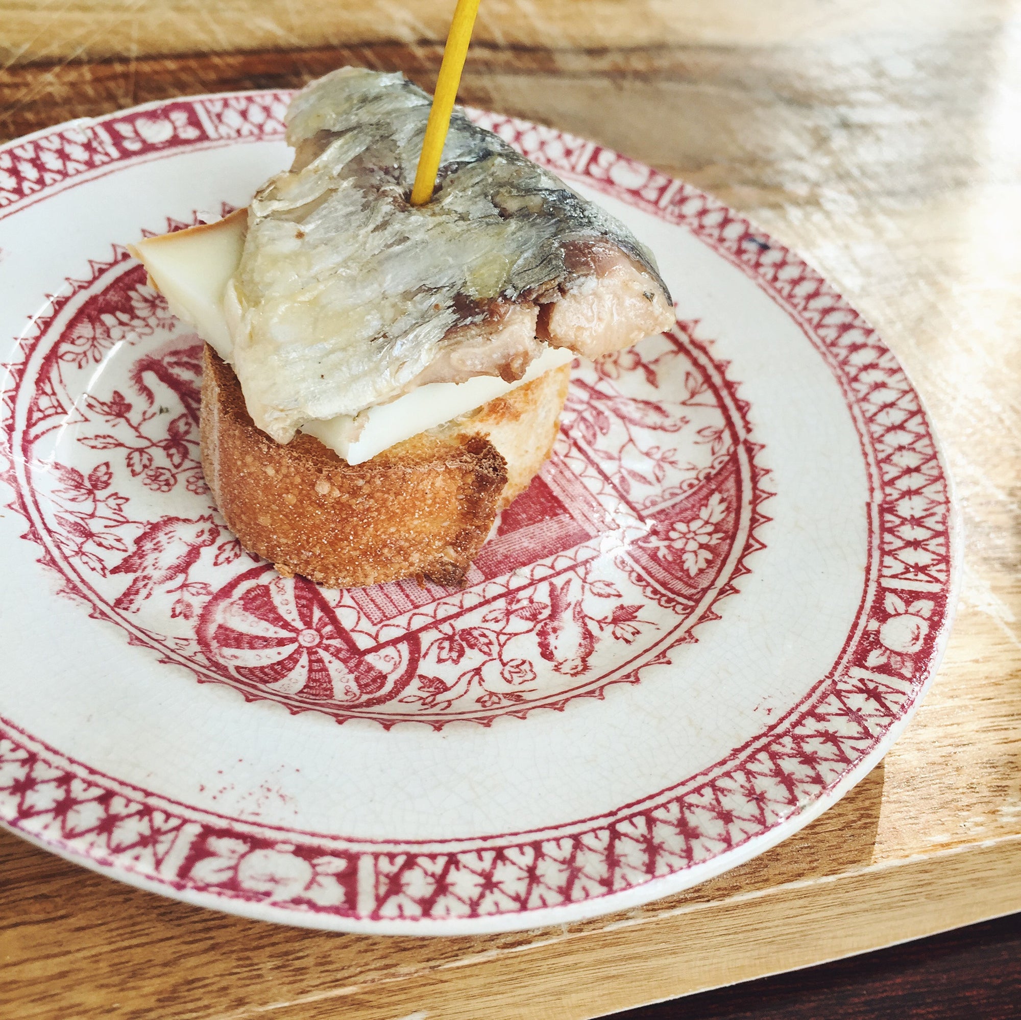 Sardine in Olive Oil with Basque Cheese Pintxo