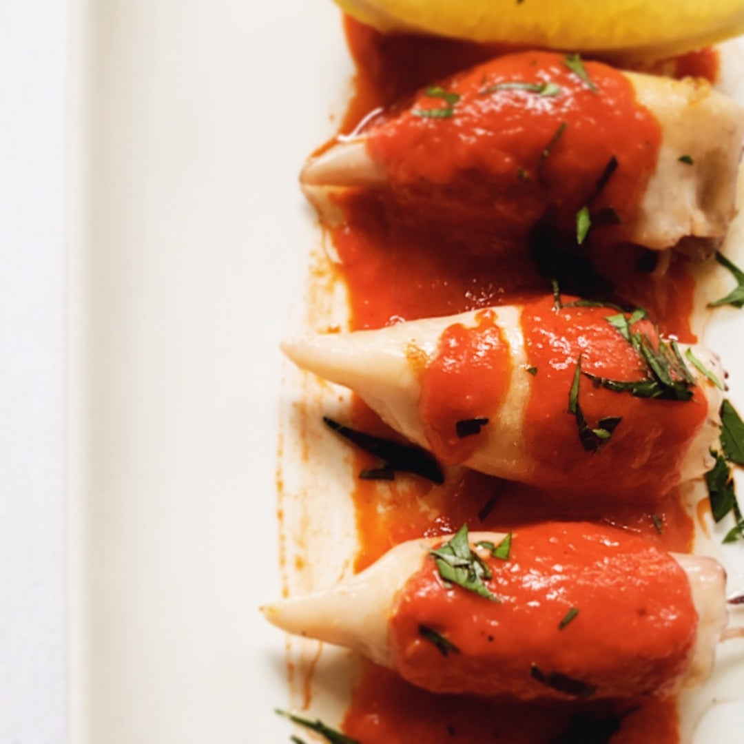 Small Squid with Piquillo Pepper Sauce - Donostia Foods