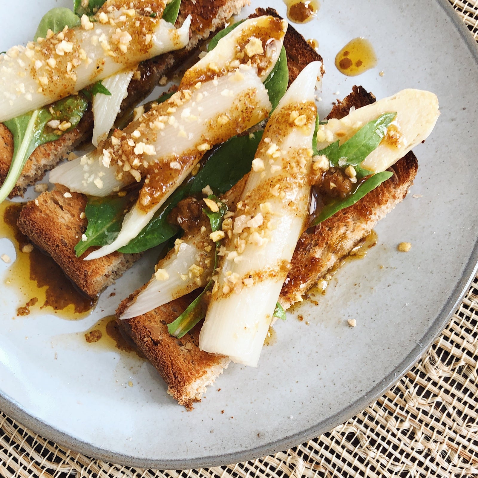 White Asparagus with Mala Spice Vinaigrette