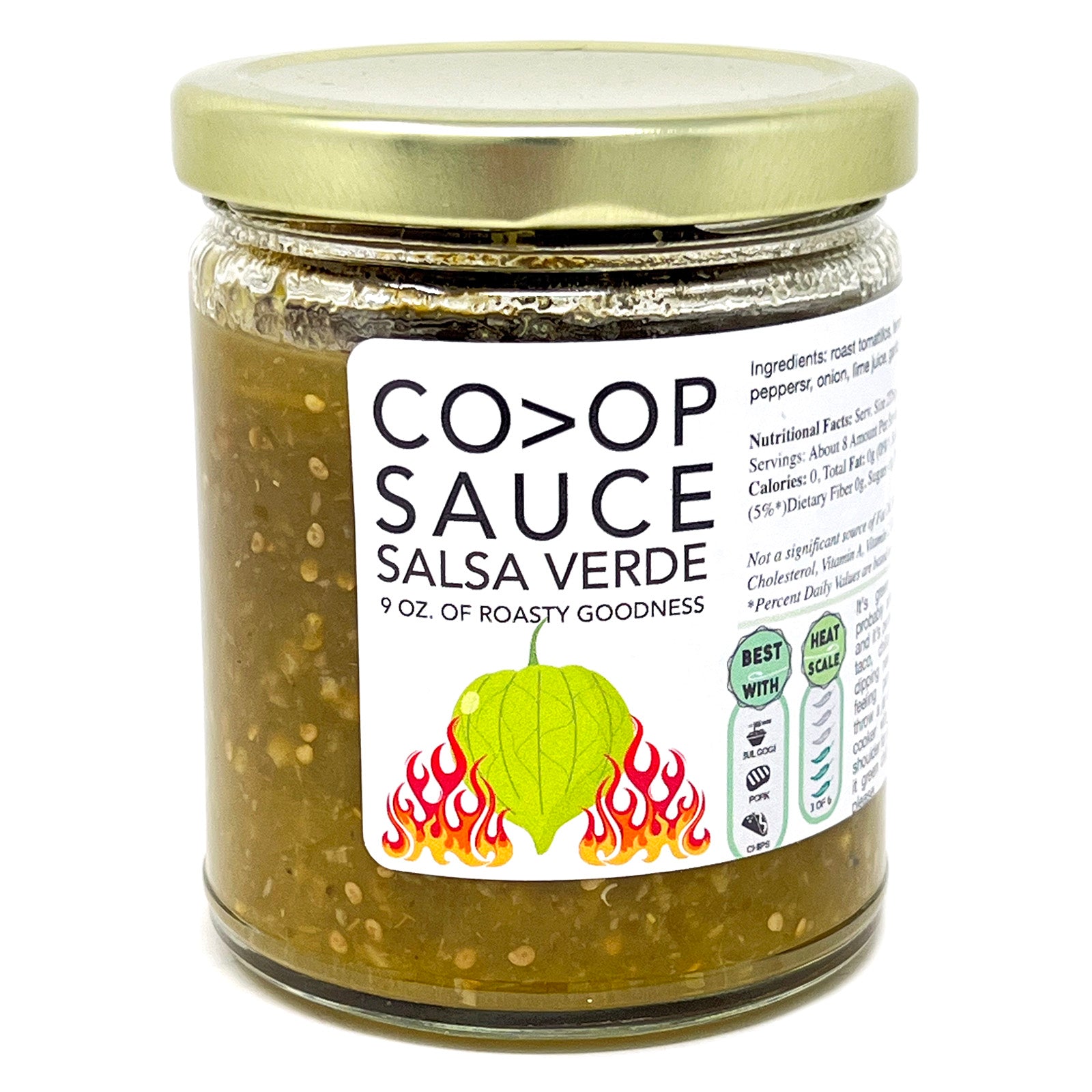 Co-op Sauce Salsa Verde jar - Donostia Foods