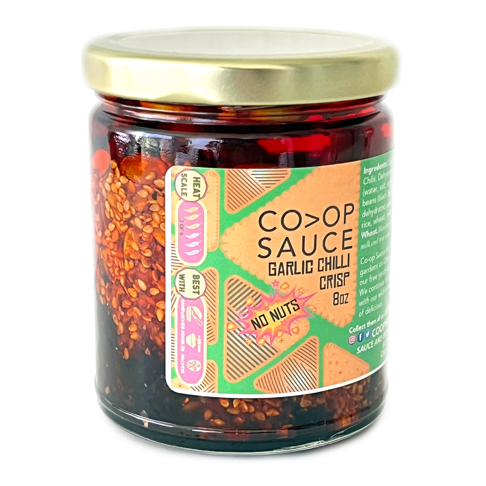Co-op Sauce jar of Garlic Chilli Crisp - Donostia Foods Product Page