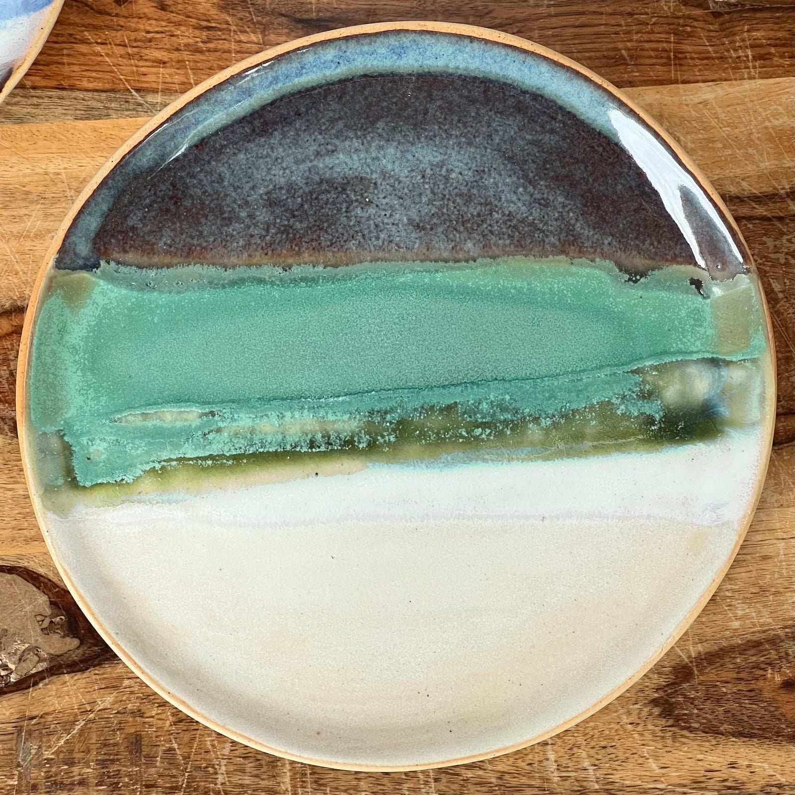 The Green Sea Variant of artist Susan Volk's pintxo plates for Donostia Foods