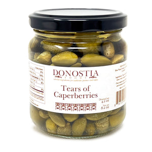 Donosta Foods Tears of Caperberries in a jar.