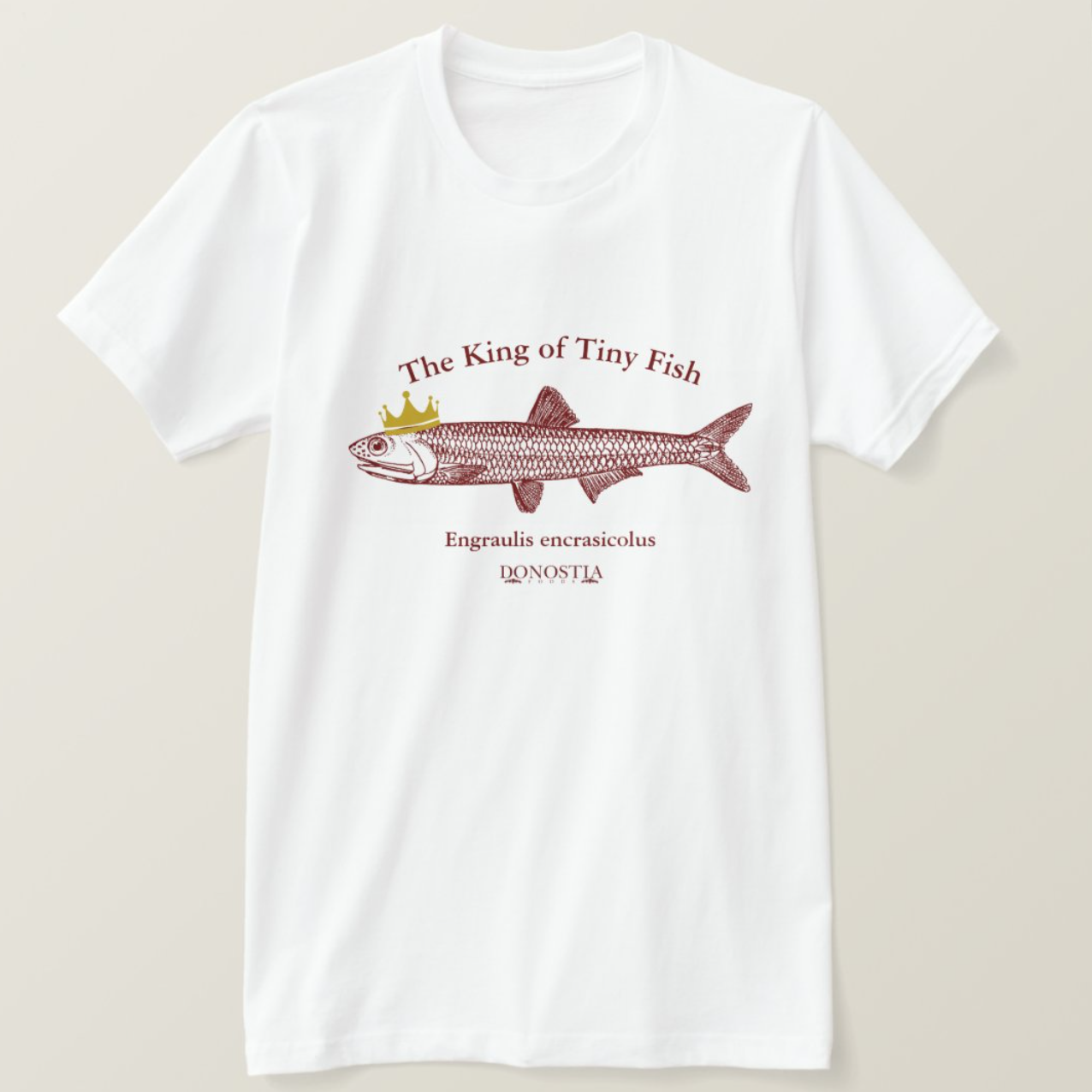The King of Tiny Fish T-Shirt - Donostia Foods Large