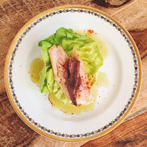 Cantabrian anchovy and Bonito tuna on Boston lettuce - Donostia Foods
