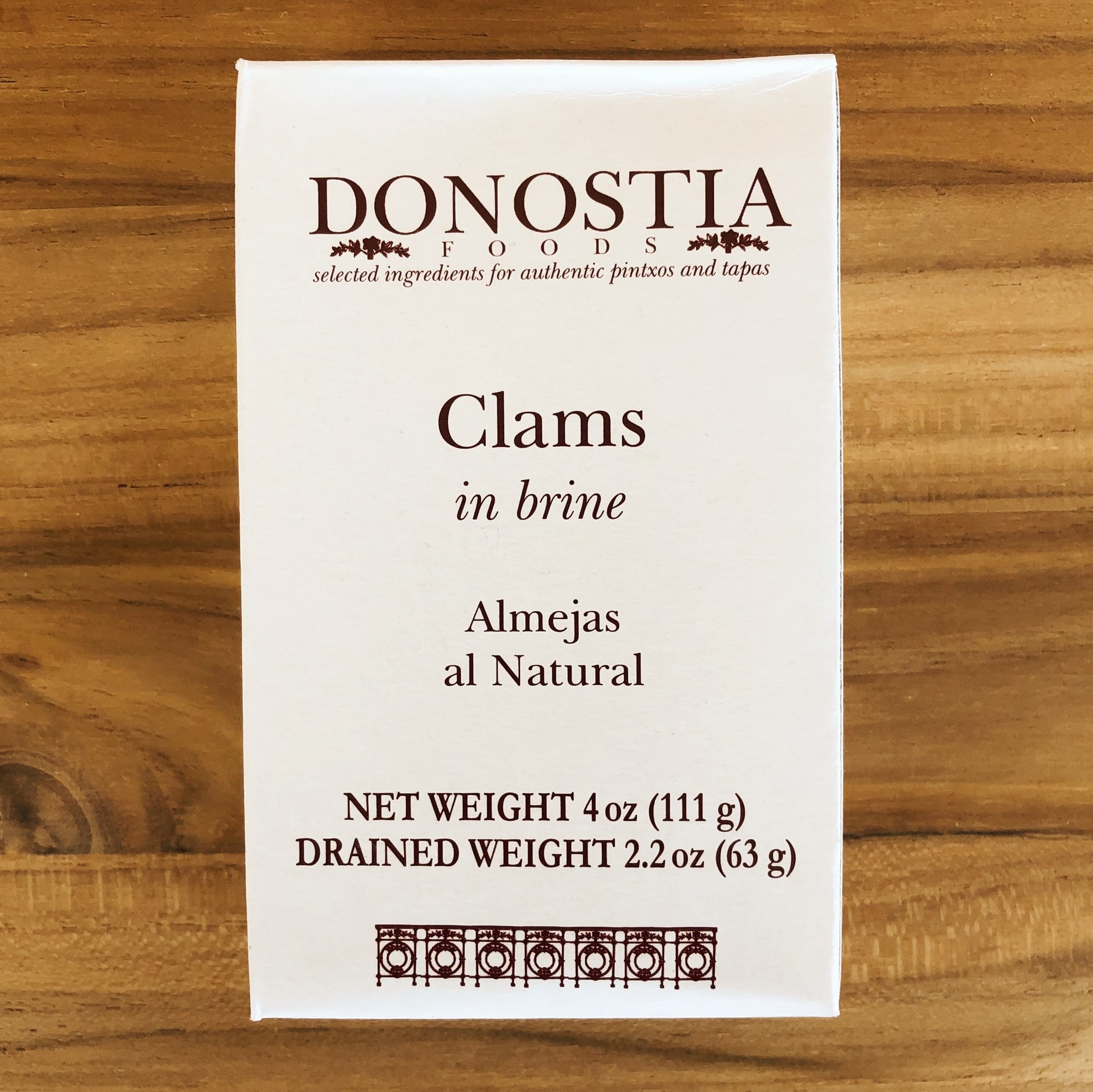 Tinned clams carton - Donostia Foods
