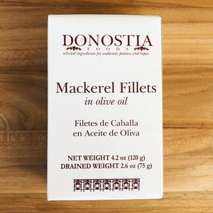 Mackerel Fillets in Olive Oil carton - Donostia Foods