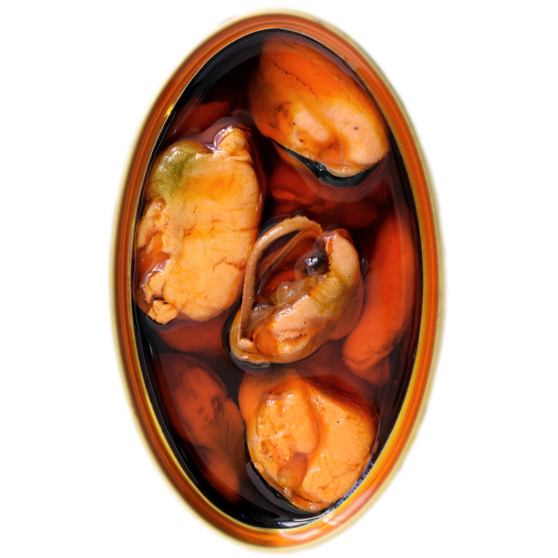 Mussels in Escabeche - Spanish tinned seafood - Donostia Foods