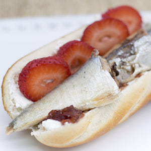 Sardines and Strawberries Sandwich