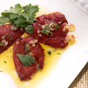 Seared Piquillo Peppers stuffed with Manchego Cheese