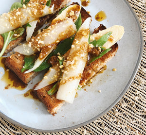 White Asparagus with Mala Spice Mix Vinaigrette Tapa - Donostia Foods